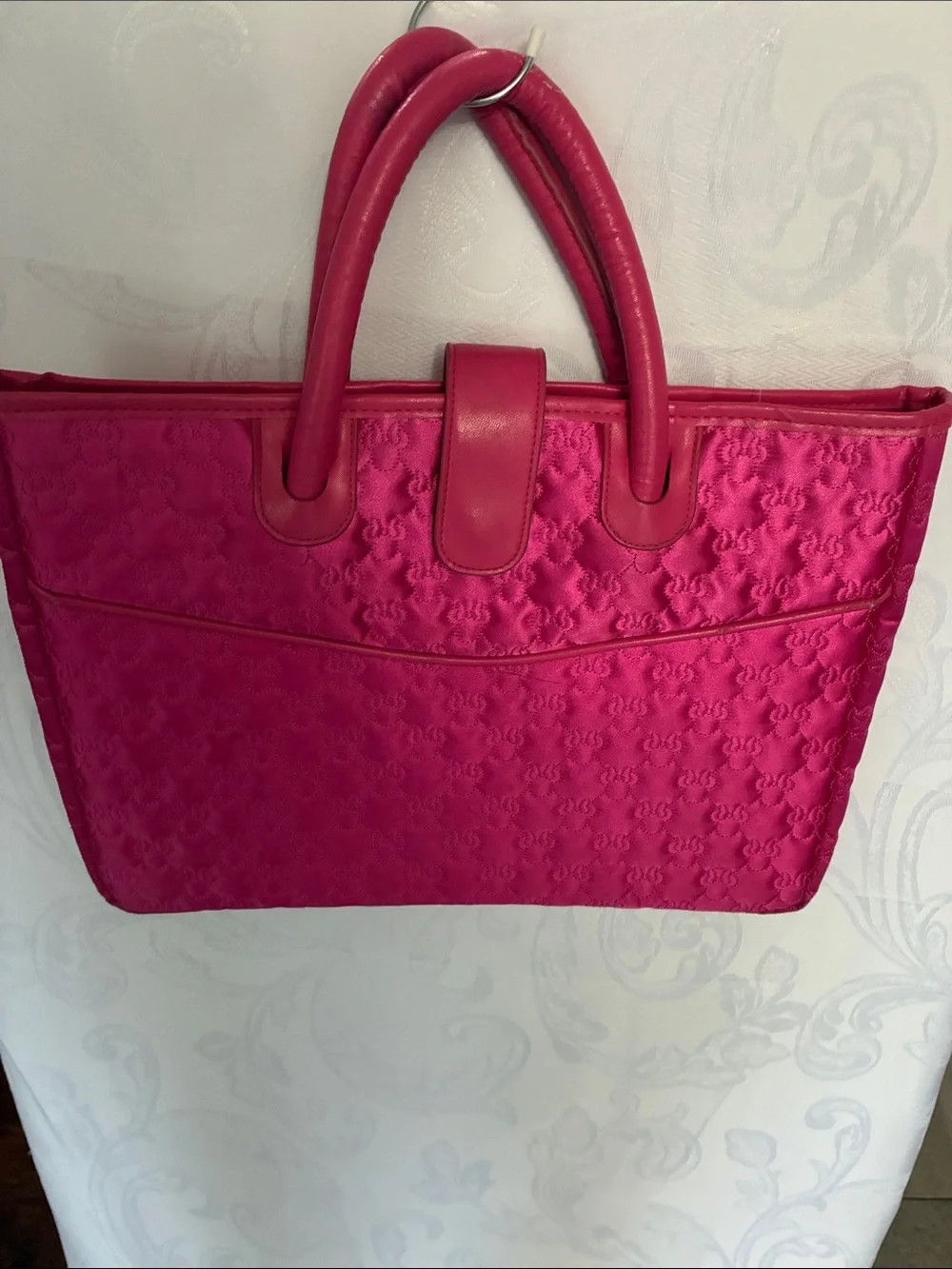 Disney Pink Quilted Laptop Tote Bag